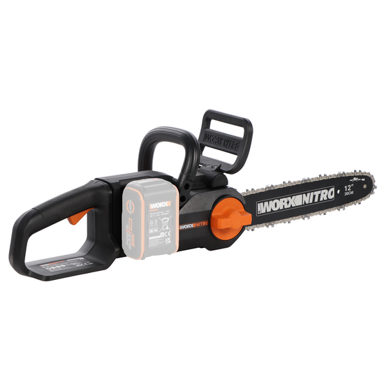 Worx Nitro WG350E.9 - Tron&ccedil;onneuse &agrave; batterie 20 V - SANS BATTERIE NI CHARGEUR