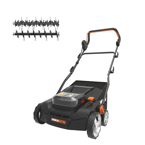 Worx Nitro WG855E.9 - Scarificateur &agrave; batterie - 40V - SANS BATTERIE NI CHARGEUR