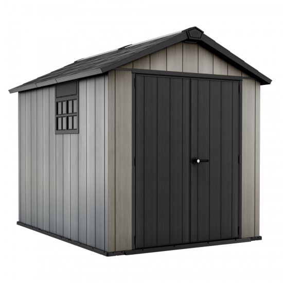 Keter Oakland 759 - Abri de jardin  - Avec porte double battant et fen&ecirc;tre - 229x287x242 cm
