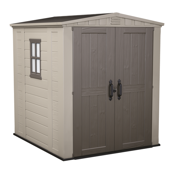 Keter Factor beige - Abri de jardin - Avec fen&ecirc;tre lat&eacute;rale  - 178x195.5x208 cm