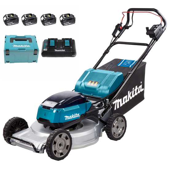 Makita DLM533 - Tondeuse à gazon tractée à batterie - 4x18V/5Ah - Coupe 53 cm