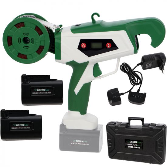 GreenBay TopTie 840 - Lieuse pour vignoble &agrave; batterie - 2 x 16.4V 2Ah