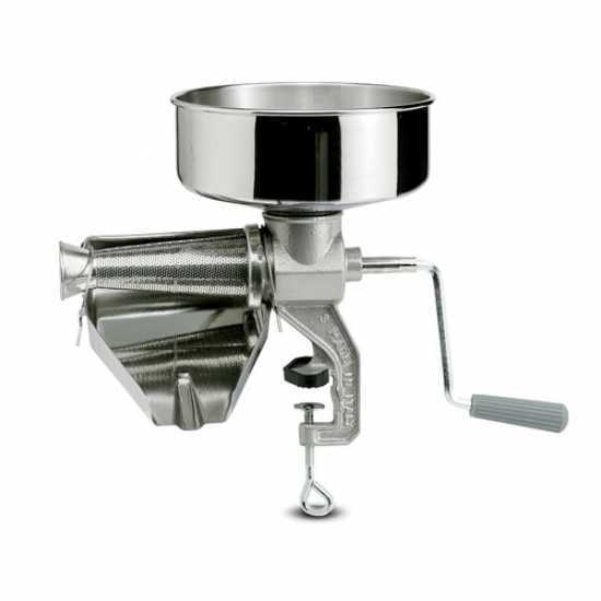Presse-tomate Manuel N&deg;3 - Reber 8603 N - collecteur et bac de r&eacute;cup&eacute;ration en acier INOX