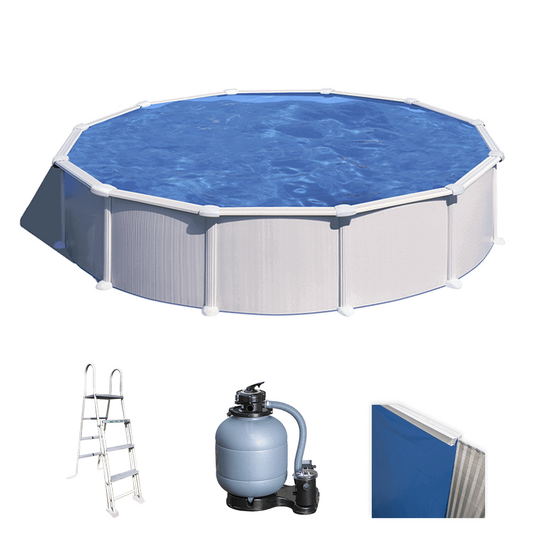 Gre Atlantis Ronde &Oslash;550 x 132 cm - Piscine hors-sol en acier