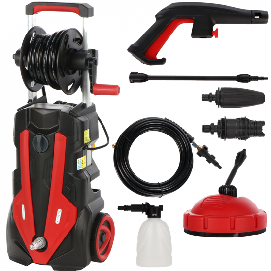 GeoTech Jetty 165 - Nettoyeur haute pression + Kit patio et d&eacute;boucheur - 165 bar - 450 l/h