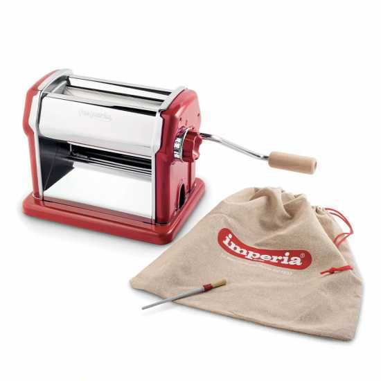 Imperia Gran Gourmet Rosso - Laminoir - Machine &agrave; p&acirc;tes manuelle en INOX