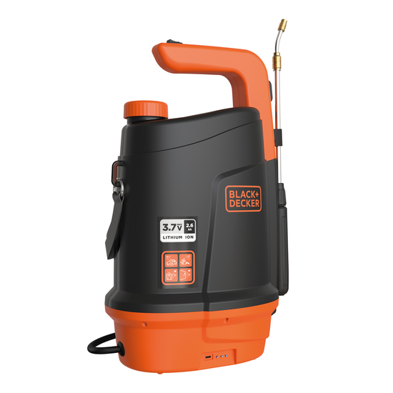 Black &amp; Decker BXSPBS05E - Pulv&eacute;risateur &agrave; bandouli&egrave;re &agrave; batterie - 5 litres - 3,7V/2,6Ah