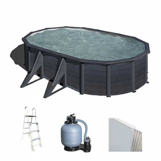 Gre Kea Ovale 500x300x120cm - Piscine hors sol en acier