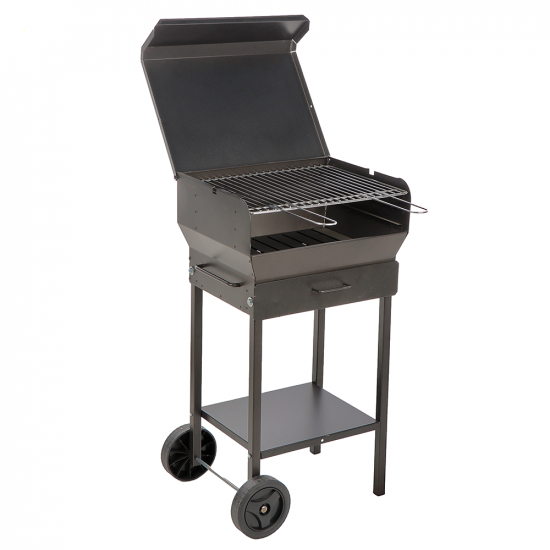 Mille Doriano Small - Barbecue &agrave; charbon en fer artisanal - 47,5x37&nbsp;cm