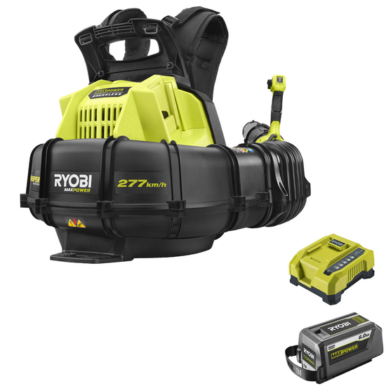 Ryobi RY36BPXB-0 - Souffleur &agrave; dos &agrave; batterie MAX POWER 36V 6Ah