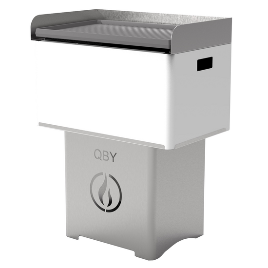 Linea VZ QBY Blanc - Barbecue pyrolitique à pellet transportable