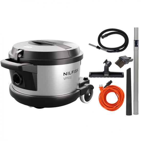 Nilfisk VP 930 Eco Pro Hepa EU - Aspirateur ULTRA silencieux - Bidon en acier de 15 L - 400W