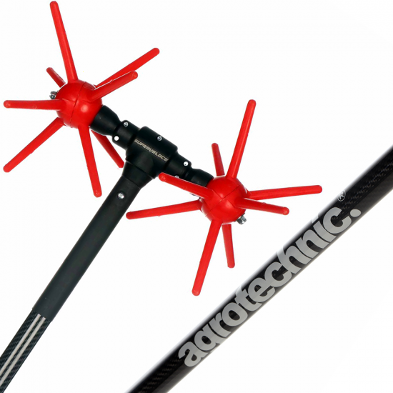 Ripartrak Agrotechnic X.16 Mark II - Peigne vibreur &eacute;lectrique - Mouvement rotatif et vibrant - Perche en carbone 200 cm