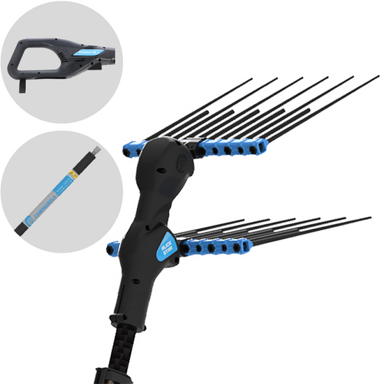 Campagnola Alice STAR 58 PLUS - Perche en carbone - 300 cm - Peigne vibreur &Eacute;lectrique