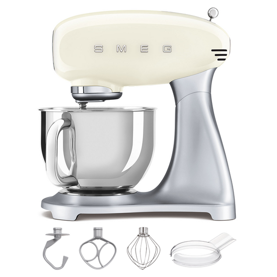 Smeg SMF02CREU Cr&egrave;me - Batteur M&eacute;langeur Plan&eacute;taire - Cuve inox de 4,8 litres