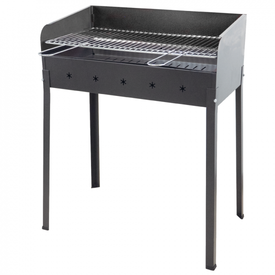 Mille Stella Eco Large - Barbecue &agrave; charbon en fer artisanal - 67,5x37 cm
