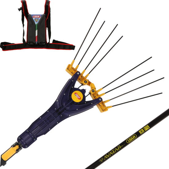 Lisam Avatar - Peigne vibreur &eacute;lectrique &agrave; batterie - Perche t&eacute;lescopique - Batterie 12 V 56 Ah
