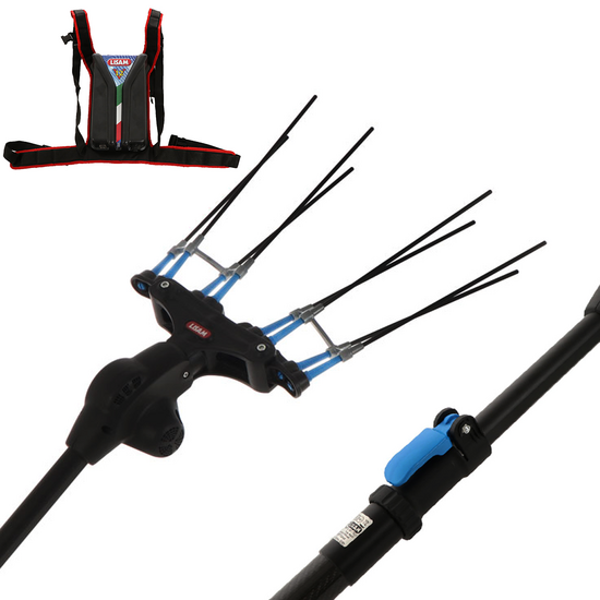 Lisam Thor Peigne vibreur électrique à batterie - Perche télescopique - 250-350 cm - Batterie 12V 56Ah
