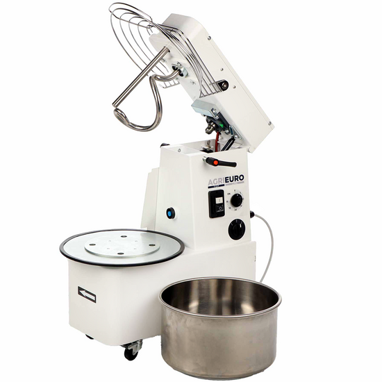Pétrin à spirale relevable Mixer 2000 H2O Deluxe - De 16 Kg triphasé 2 vitesses à haut niveau d'hydratation