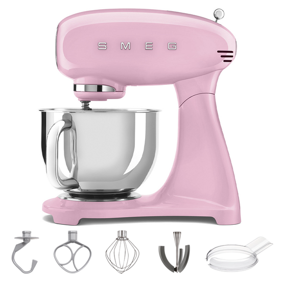 Smeg Full Color Rose - Batteur mélangeur planétaire - Cuve en acier inoxydable de 4,8 litres