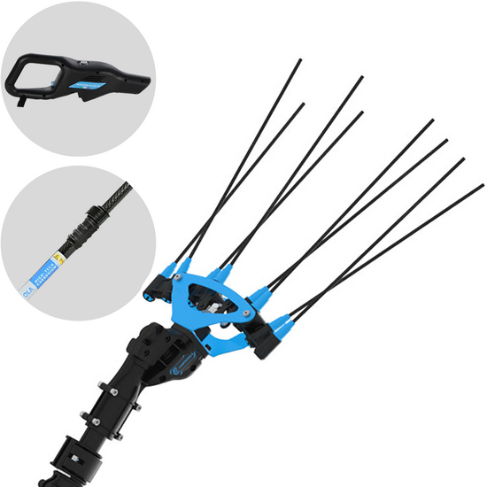 Campagnola Icarus V1 ECO Plug-in - Perche en carbone de 150-220 cm - Peigne vibreur &eacute;lectrique &agrave; batterie