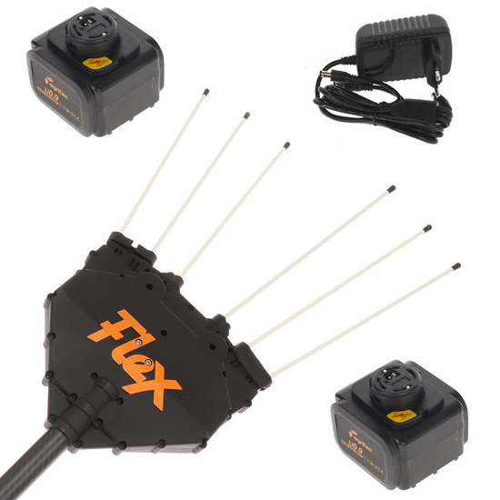 Oliviero Flex PCF Premium Cordless - Peigne vibreur avec batterie au lithium - Perche en carbone fixe 245cm - 2x 21.6V 4.5Ah