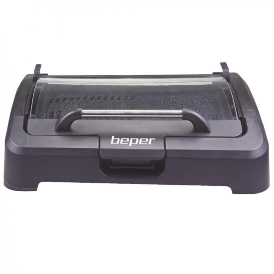Beper 90871 - Barbecue &eacute;cetrique avec couvercle - 2.2 Kw