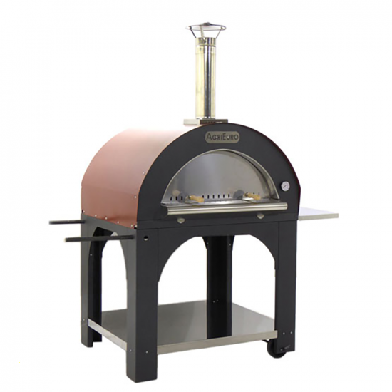 AgriEuro Cibus Red - Four &agrave; bois pour pizza d'ext&eacute;rieur 100x80 Cibus Red - 5 pizzas