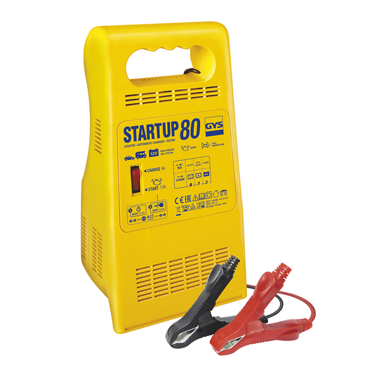 GYS  Start up 80 - Chargeur de batterie et démarreur - 12/24 V