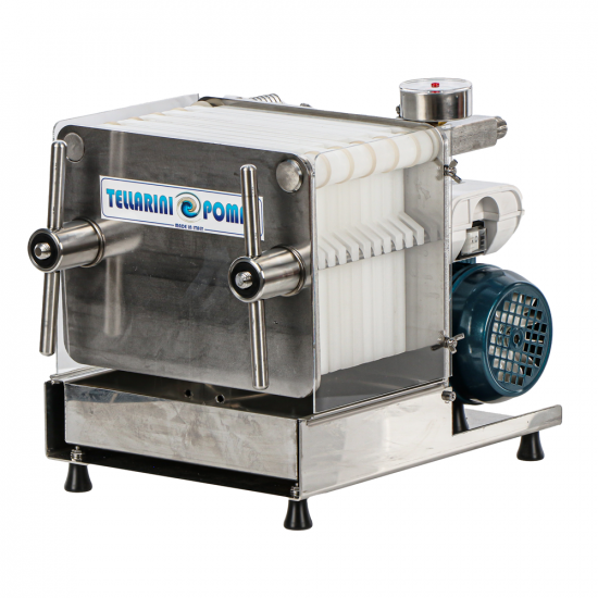 Tellarini CrystalPro jet 10 - Filtre pour vin &agrave; plaques - Pompe &oelig;nologique pour filtrer le vin