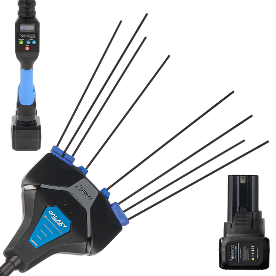 VESCO GALAXY XR14F.1 - Peigne vibreur &agrave; batterie au lithium - Perche fixe 250 cm - 14,4 V 6 Ah