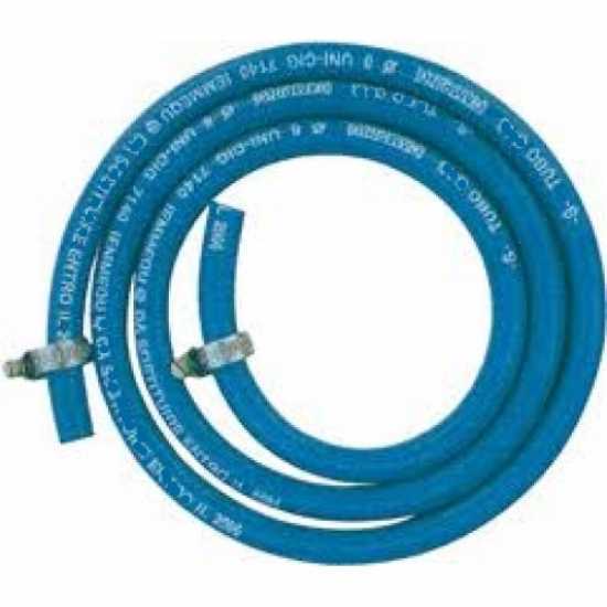Tuyau haute pression avec colliers de serrage pour attelage au groupe régulateur 120 cm - 16