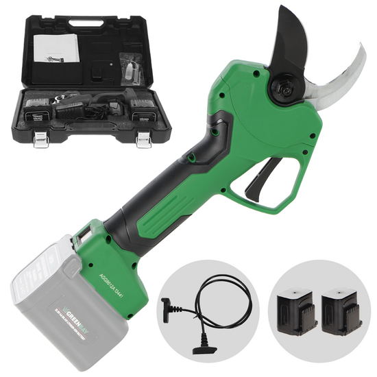 GreenBay TopCut 45 - S&eacute;cateur &eacute;lectrique de taille - 2x 21.6V 4Ah