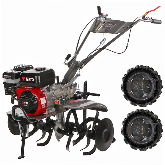 Italian Power RG 3.6-75Q-Z - Motobineuse &agrave; essence 7 CV - Moteur Rato R210