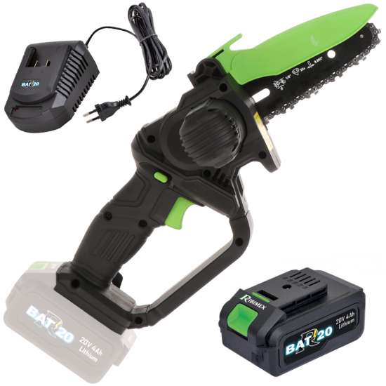 Ribimex PRBAT20/TRB - Élagueuse manuelle à batterie - 20 V/4 Ah