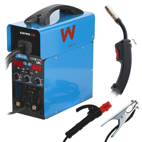 Awelco EASYMIG 130 - Poste &agrave; souder Inverter multi proc&eacute;d&eacute; - MIG/MMA/TIG LIFT - GAS / SANS GAS