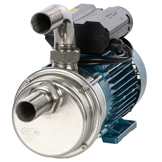 Tellarini ALM 40 - Pompe électrique de transfert d'huile en acier inoxydable - Raccord droit+courbe en acier inoxydable - Choisissez vos raccords