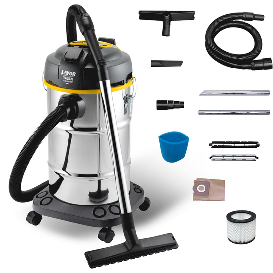 Lavor WTP 30 XE - Aspirateur eau et poussières - Cuve Inox 30 lt - 1600 W