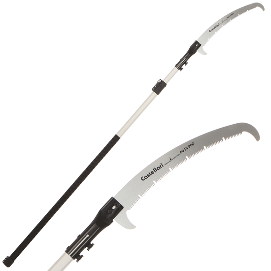 Castellari PO35PRO+ATO2 - Scie &agrave; dents en &laquo; U &raquo; sur perche ovale en aluminium - 150-240 cm - Lame de 35 cm
