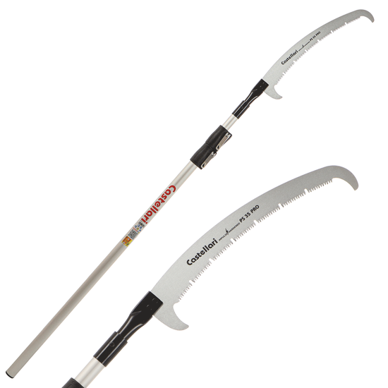 Castellari PS35PRO+AT6 - Scie à dents en « U » sur tige en aluminium - 265-615 cm - Lame de 35 cm