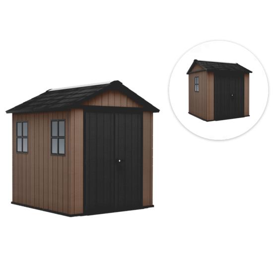 Keter Newton plus 757/775 - Abri de jardin - Avec fen&ecirc;tres - 230 x 223,8 x 246 cm