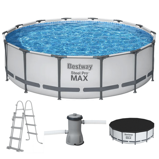 Bestway Steel Pro max 56950 - &Oslash;427x107 cm - Piscine ronde pour 7-8 personnes