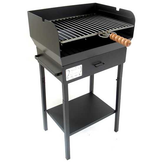 Barbecue &agrave; charbon et &agrave; bois en t&ocirc;les r&eacute;sistantes Cruccolini Livorno 50x38