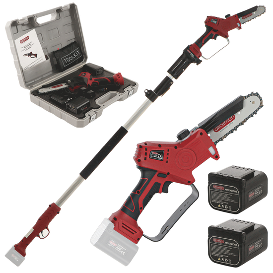 ARCHMAN PE03 - Élagueuse sur batterie + perche de rallonge - 190-250 cm - 2x 16,8 V 2-4 Ah