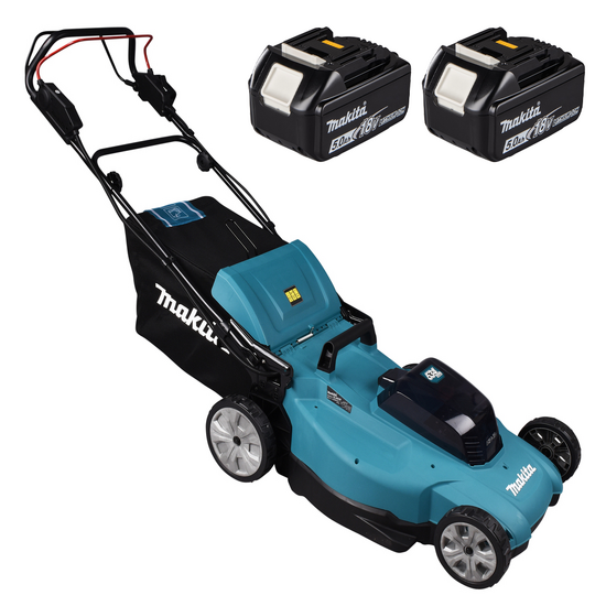Makita DLM539PT2 - Tondeuse &agrave; batterie - 36V - Coupe 53 cm - 2x 18V 5Ah