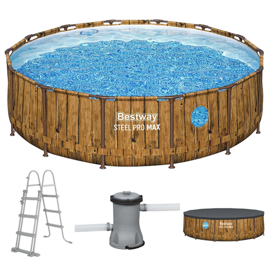 Bestway Steel Pro Max Splashview 561JM - &Oslash;427x107 cm - Piscine ronde