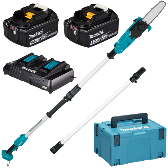 MAKITA DUA200Z - &Eacute;lagueuse &agrave; batterie sur perche - 160-250 cm - Guide de 20 cm - 2x18V 5Ah