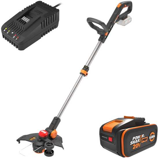 Worx WG173E - Coupe-bordure &agrave; batterie 3 en 1 - 20V 4Ah