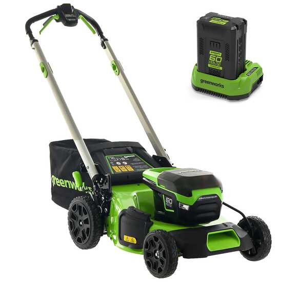 Greenworks GD60LM51SPK4 - Tondeuse à gazon autotractée à batterie - 60V/4Ah - Coupe 51 cm