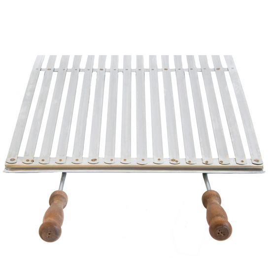 Cruccolini - Grille en acier inoxydable - Poignées en bois anti-brûlures